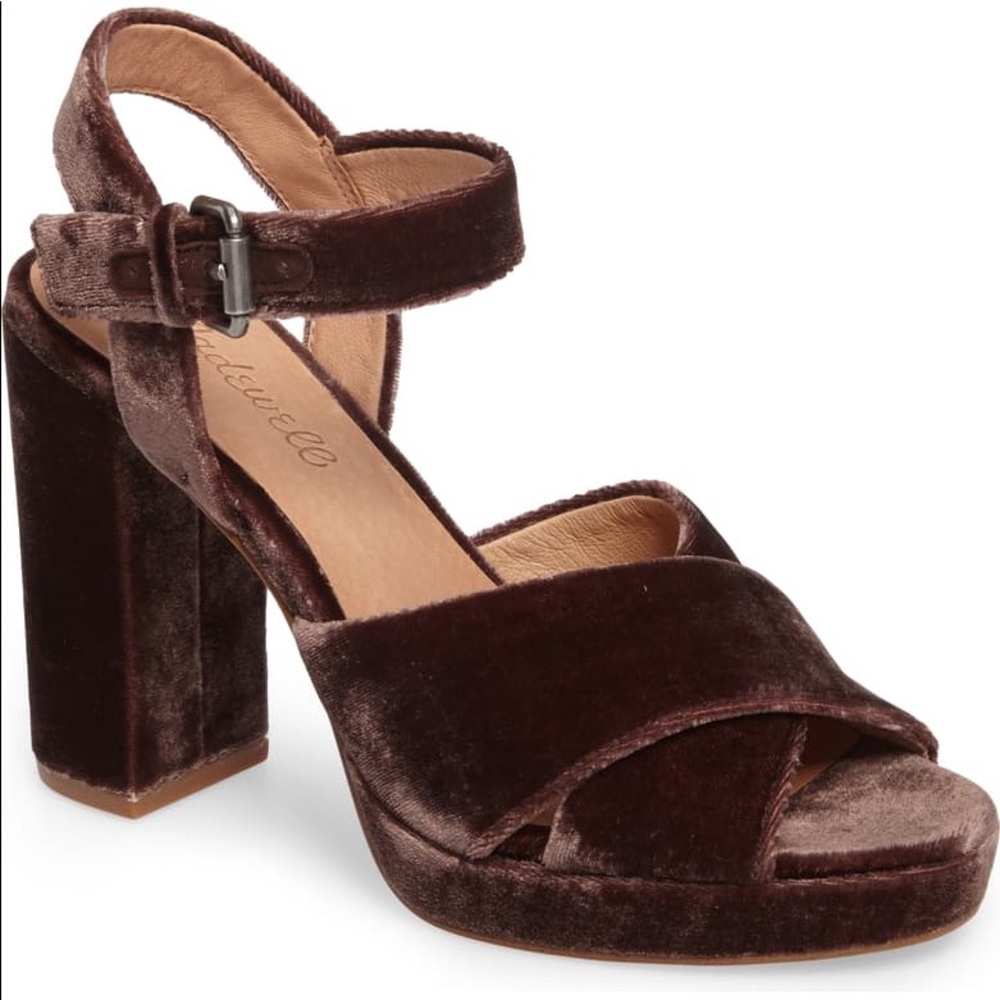 Madewell Vanessa Velvet Platform Heel